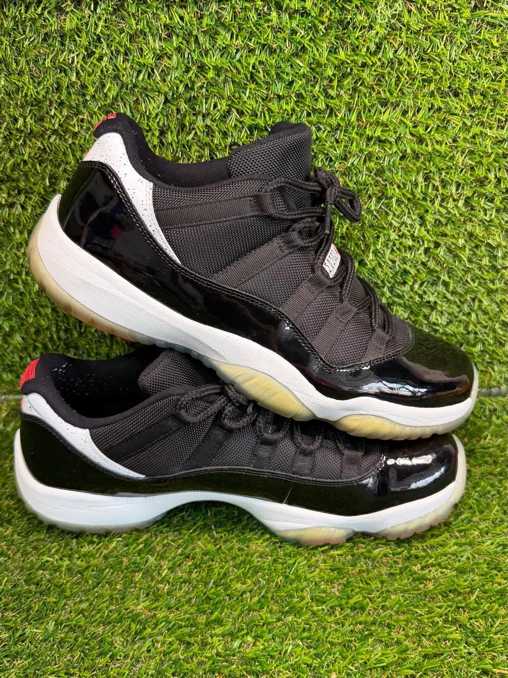Air Jordan 11 Retro Low Infrared 23 Black Patent 528895-023 Men's Size 10.5